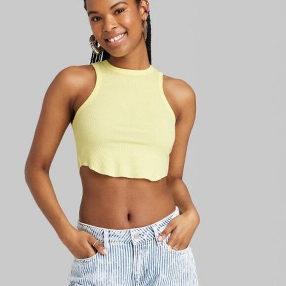 wild fable Tops - Target Wild Fable Yellow Crop Top